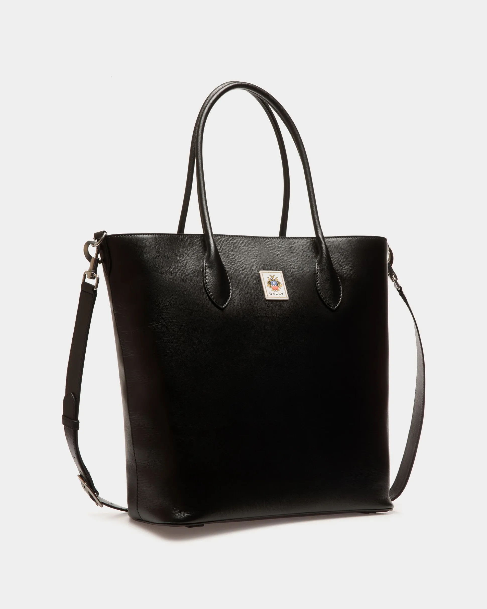 Easy Bally Tote In Black Leather