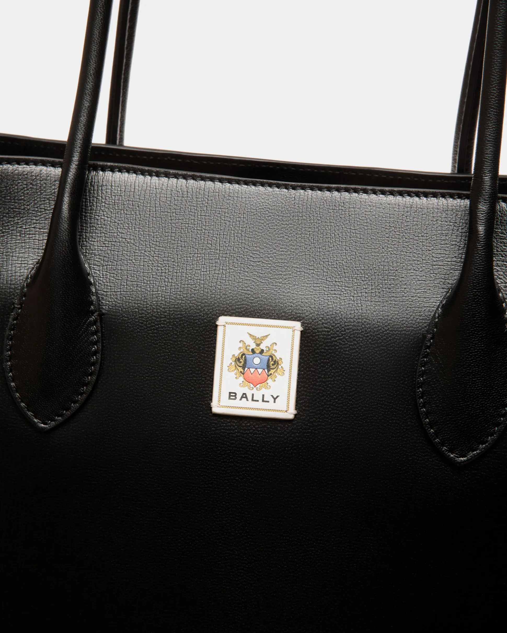 Easy Bally Tote In Black Leather