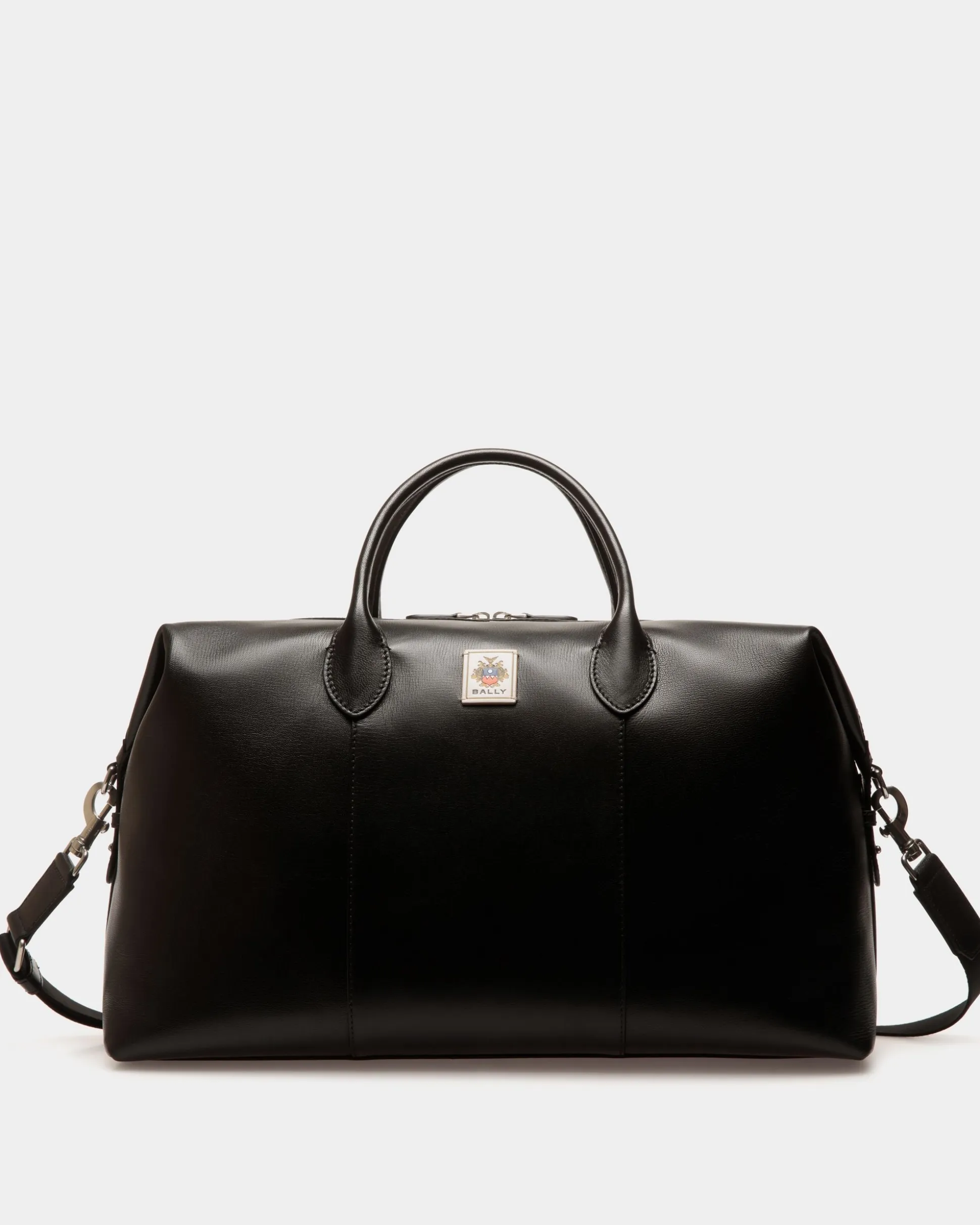 Easy Bally Weekender In Black Leather