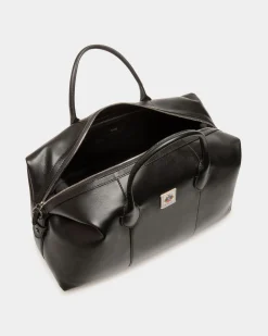 Easy Bally Weekender In Black Leather