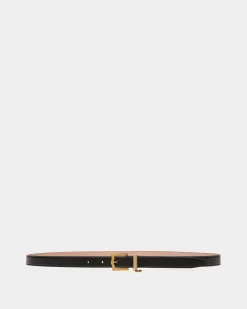 Emblem 20 Mm Belt In Black Leather
