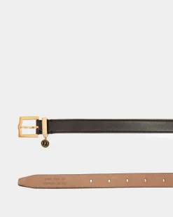 Emblem 20 Mm Belt In Black Leather