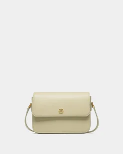 Emblem Small Crossbody Bag In Light Green Leather