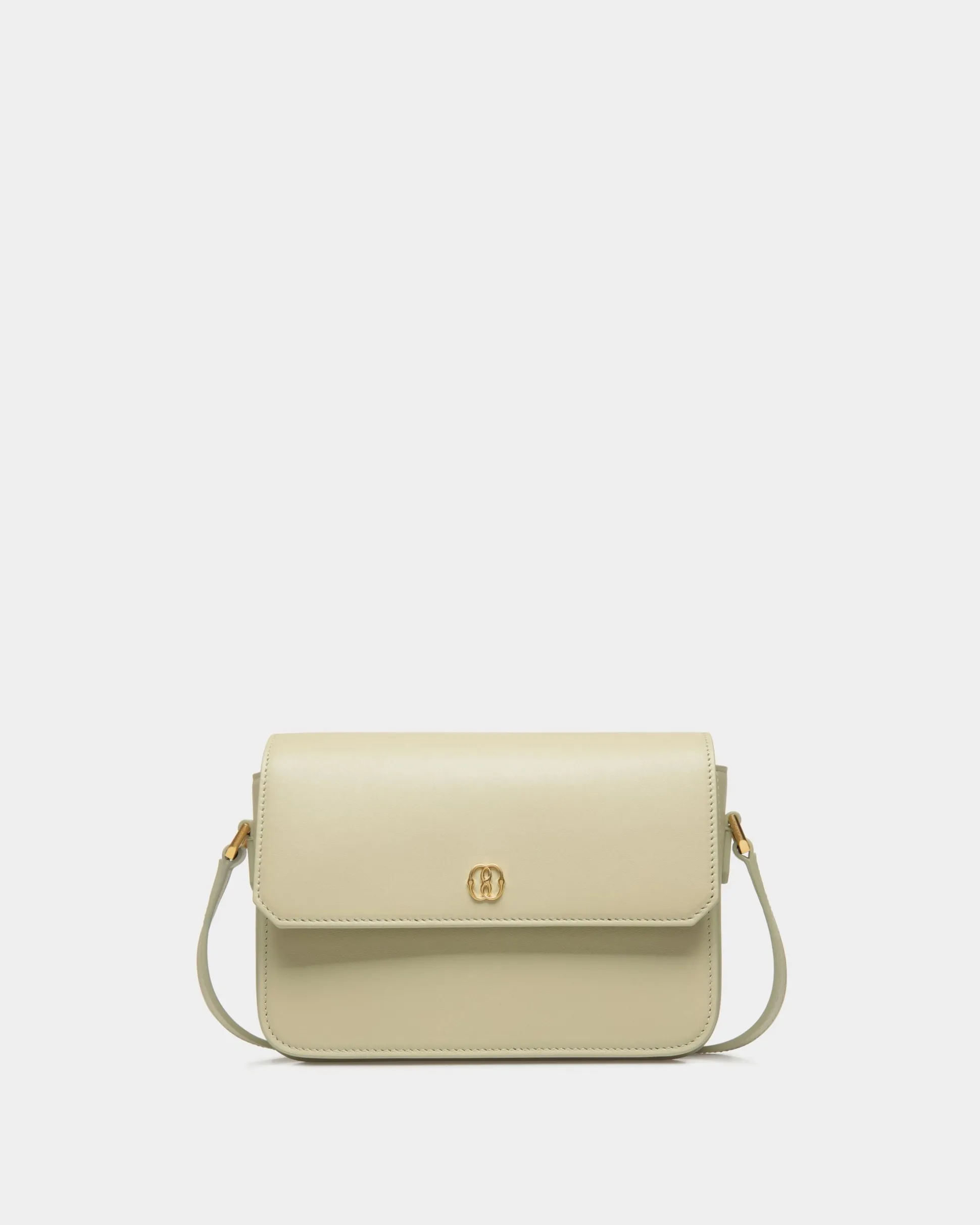 Emblem Small Crossbody Bag In Light Green Leather