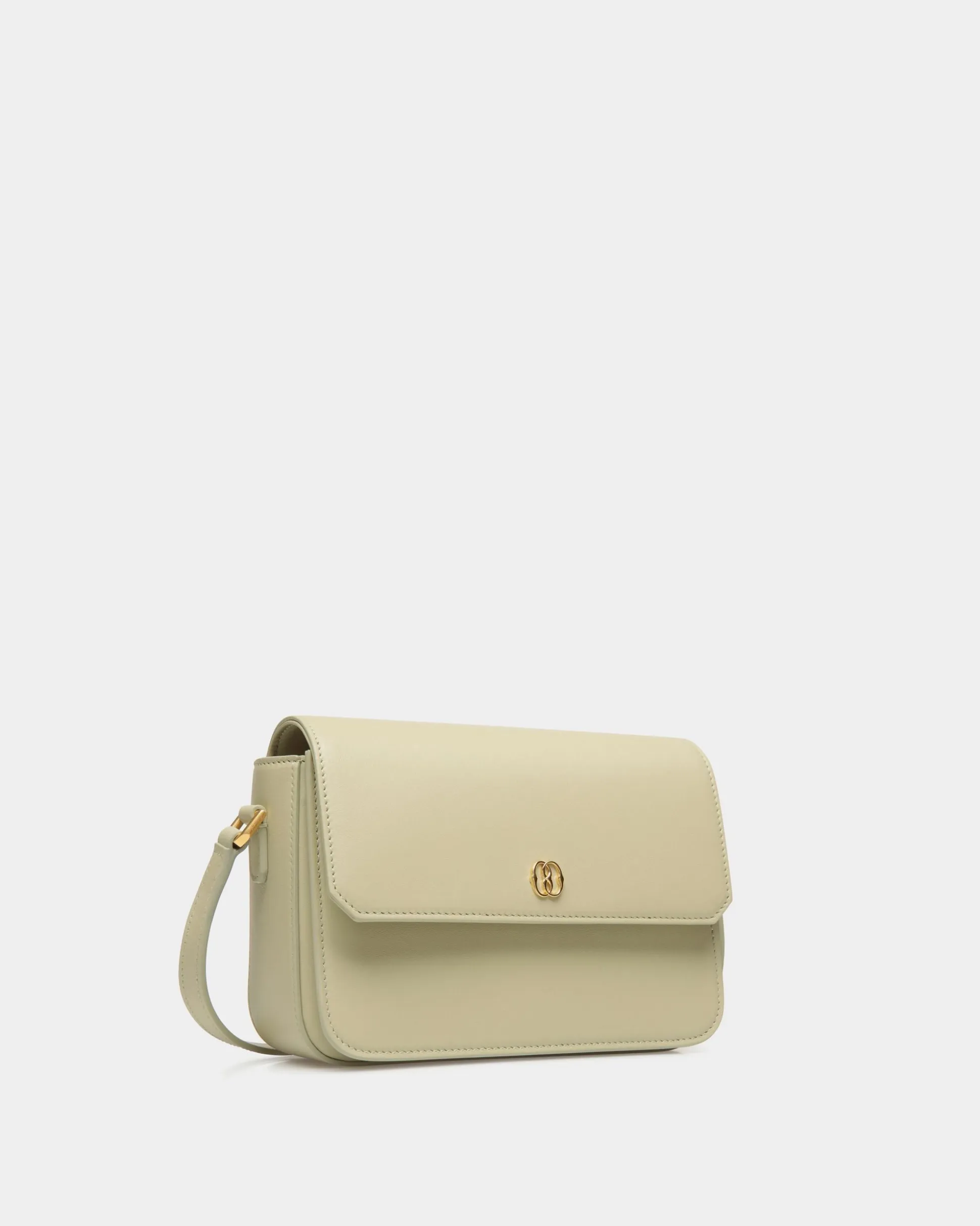 Emblem Small Crossbody Bag In Light Green Leather