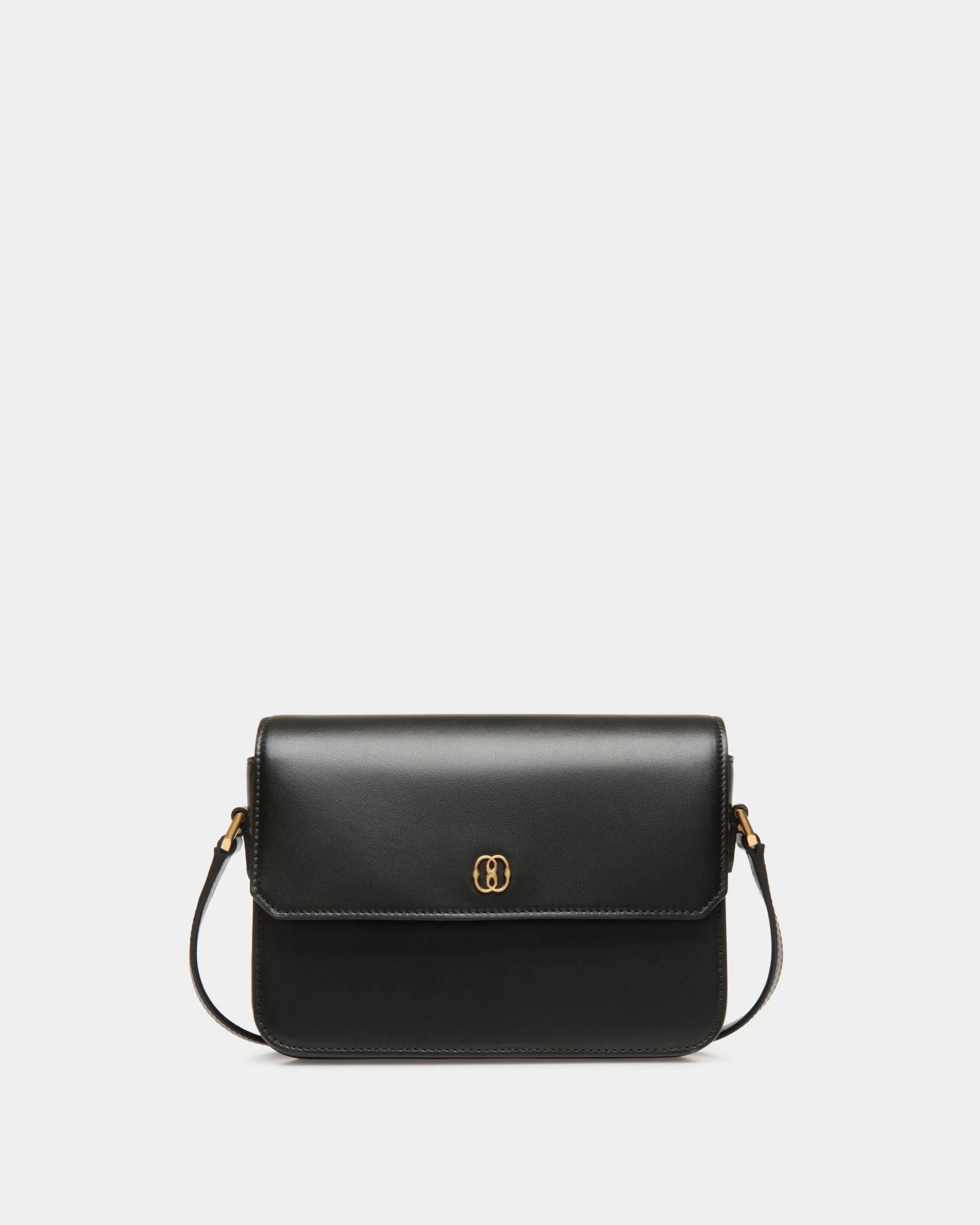 Emblem Small Crossbody Bag In Black Leather
