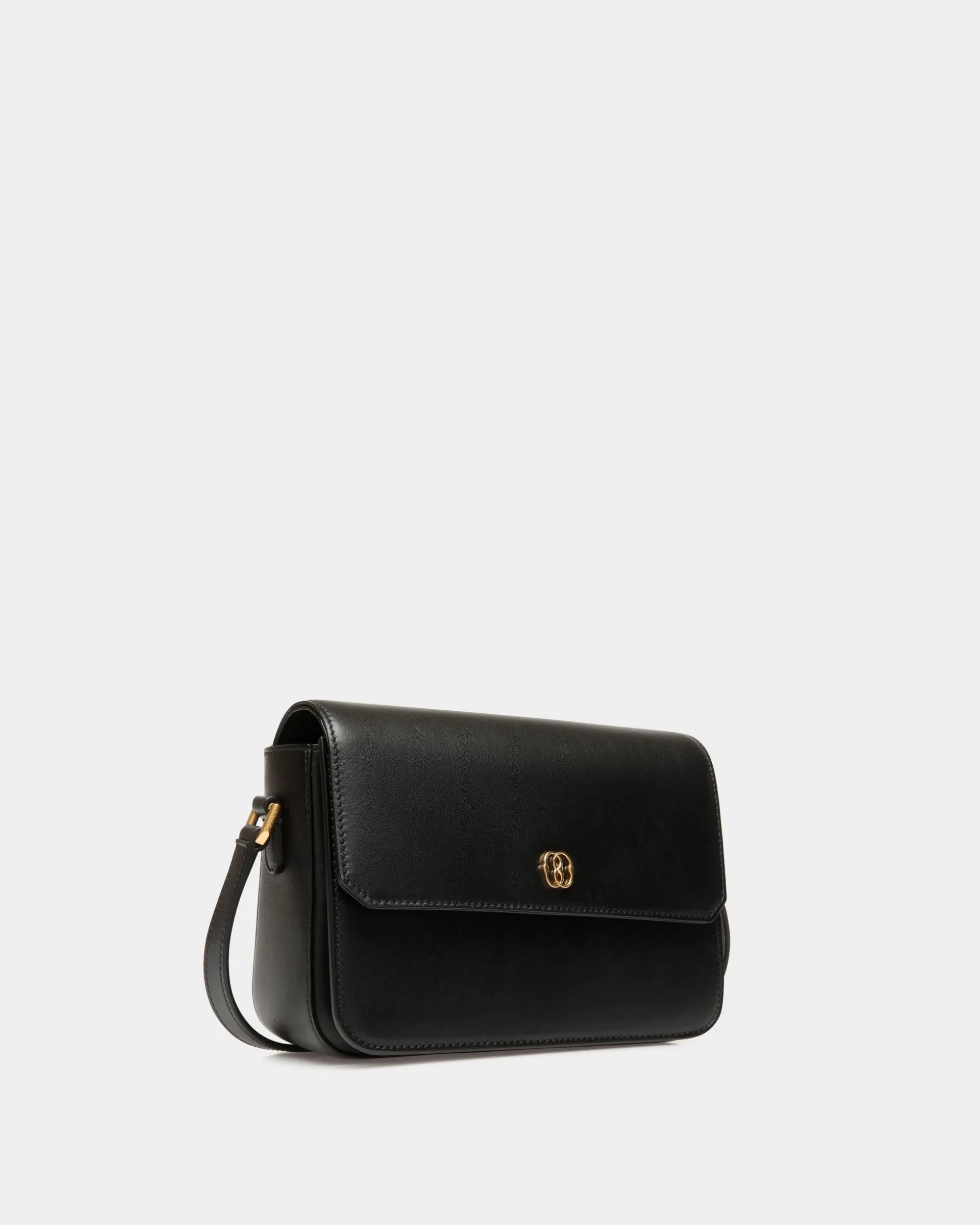 Emblem Small Crossbody Bag In Black Leather