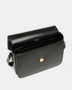 Emblem Small Crossbody Bag In Black Leather