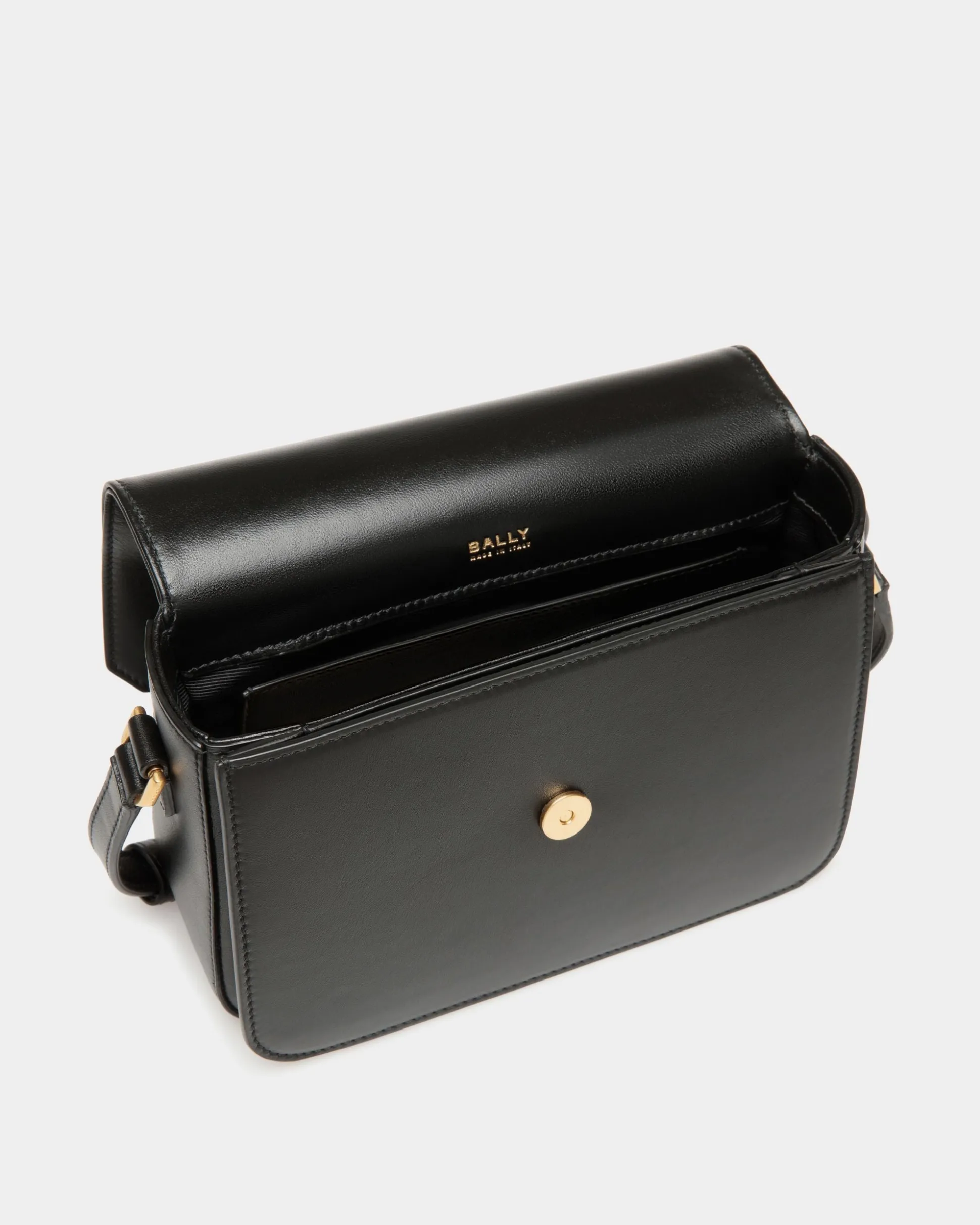 Emblem Small Crossbody Bag In Black Leather