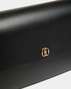 Emblem Small Crossbody Bag In Black Leather