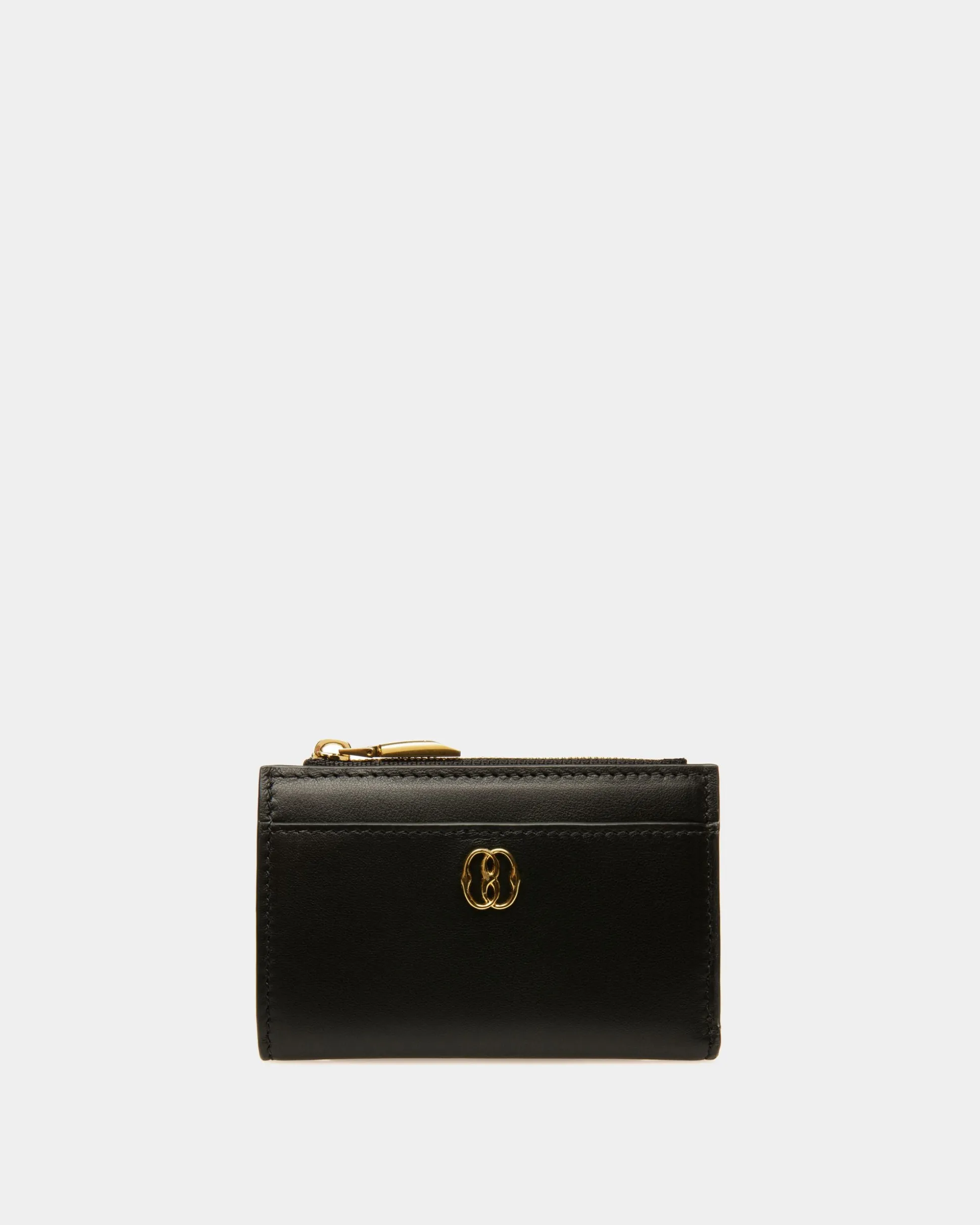 Emblem Wallet In Black Leather
