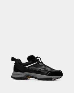 Faster Sneaker In Black Leather and Nylon