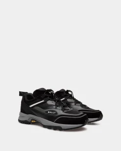 Faster Sneaker In Black Leather and Nylon