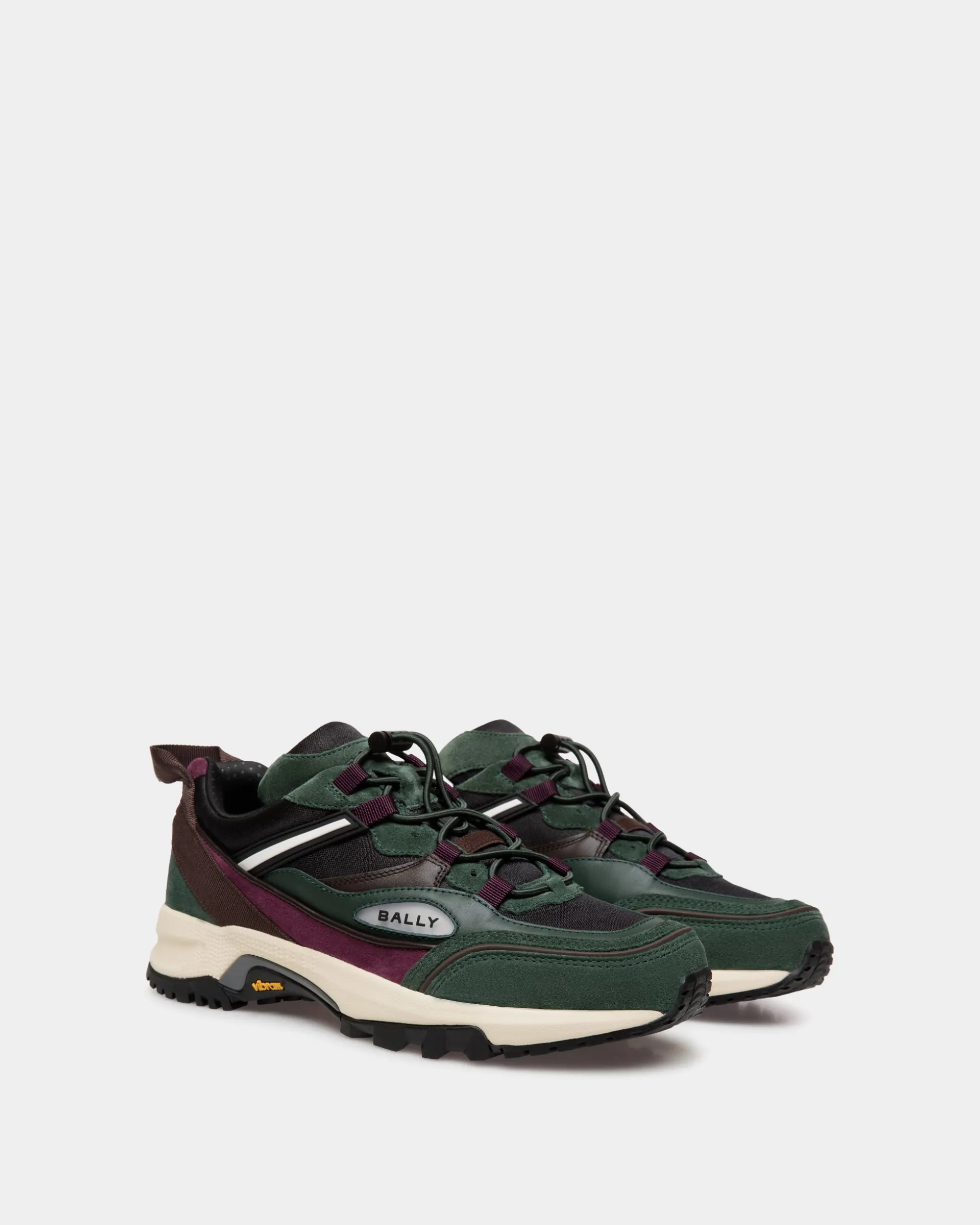 Faster Sneaker In Bottle Green Leather and Nylon