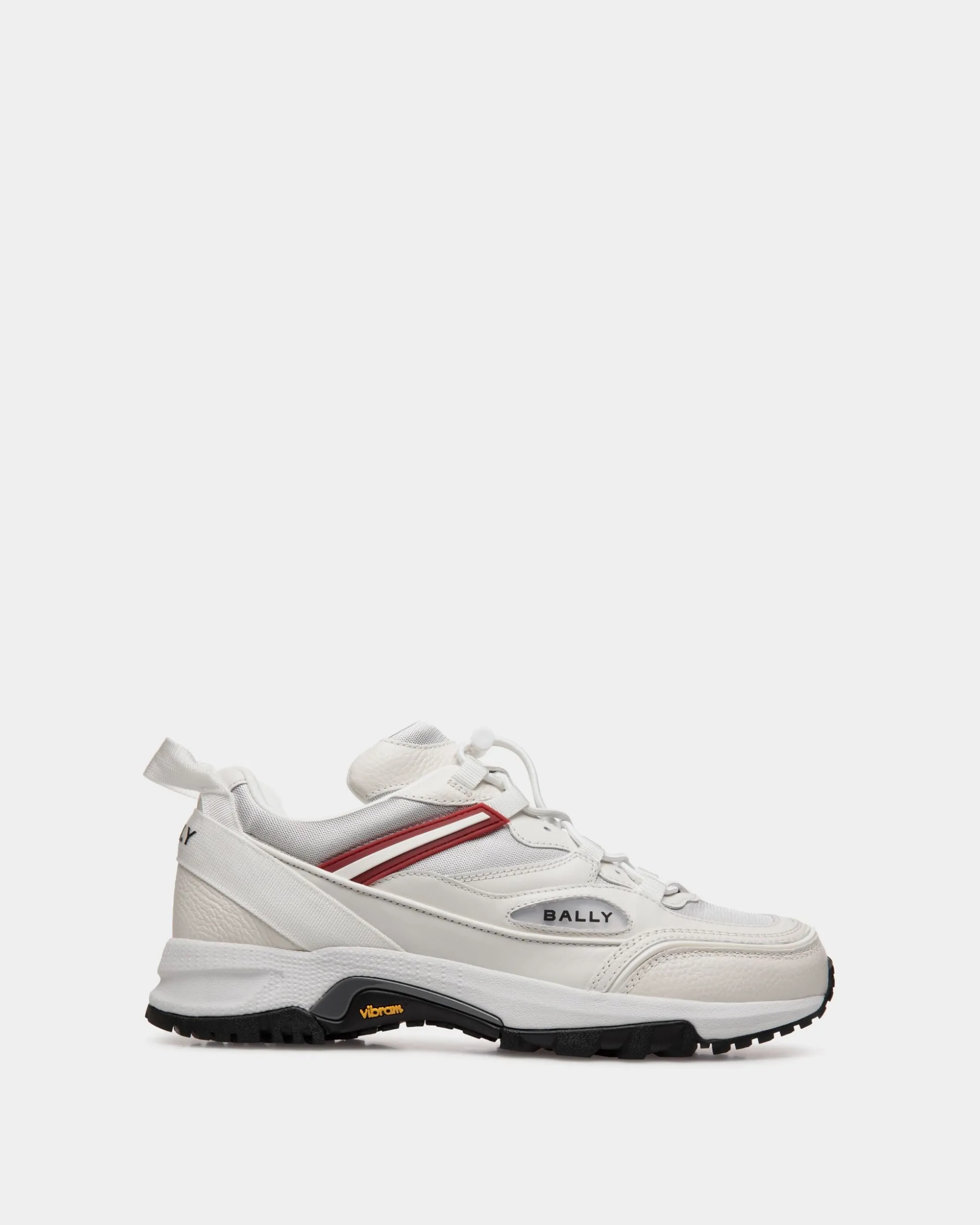 Faster Sneaker In White Leather and Nylon