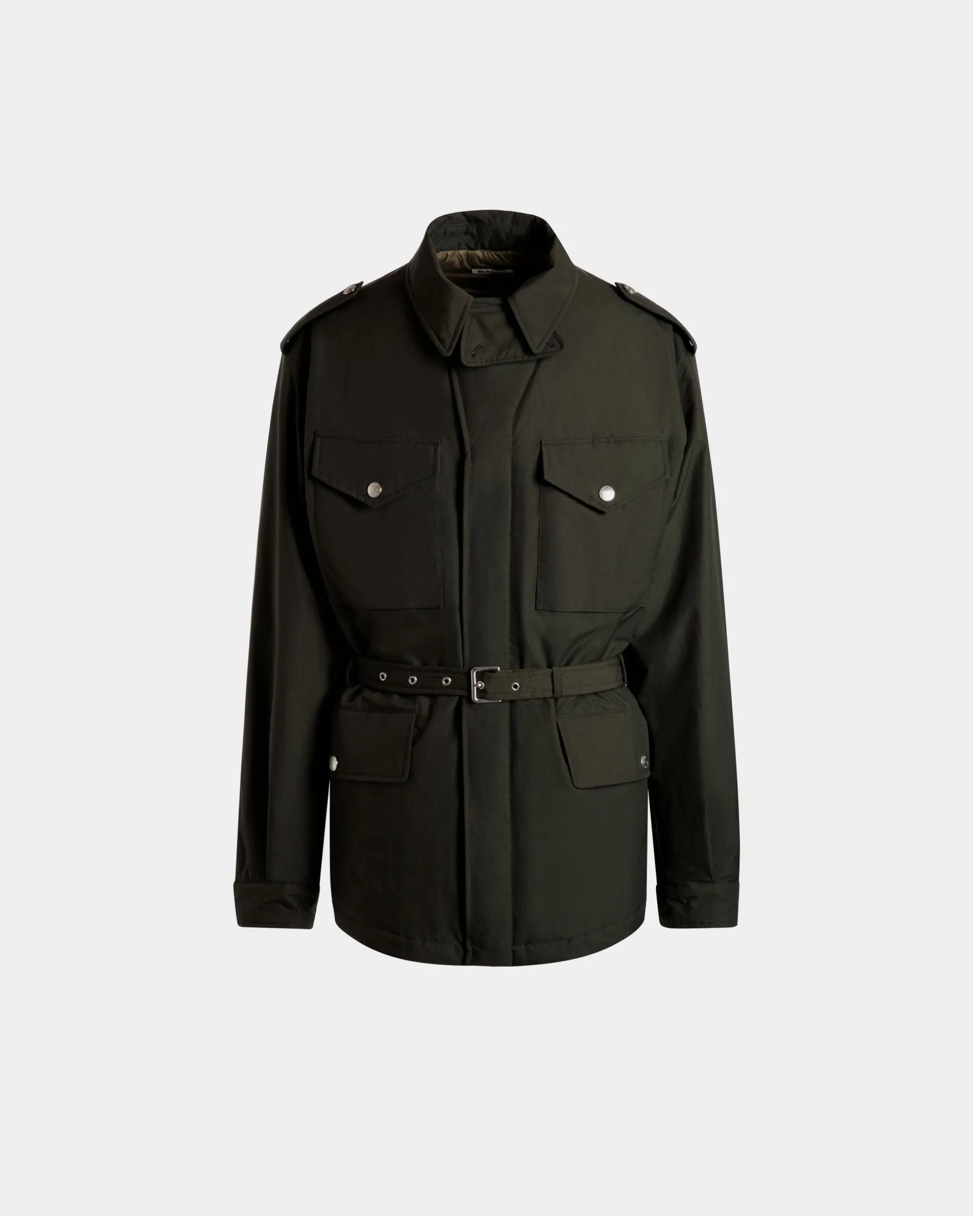 Field Jacket In Military Green Nylon