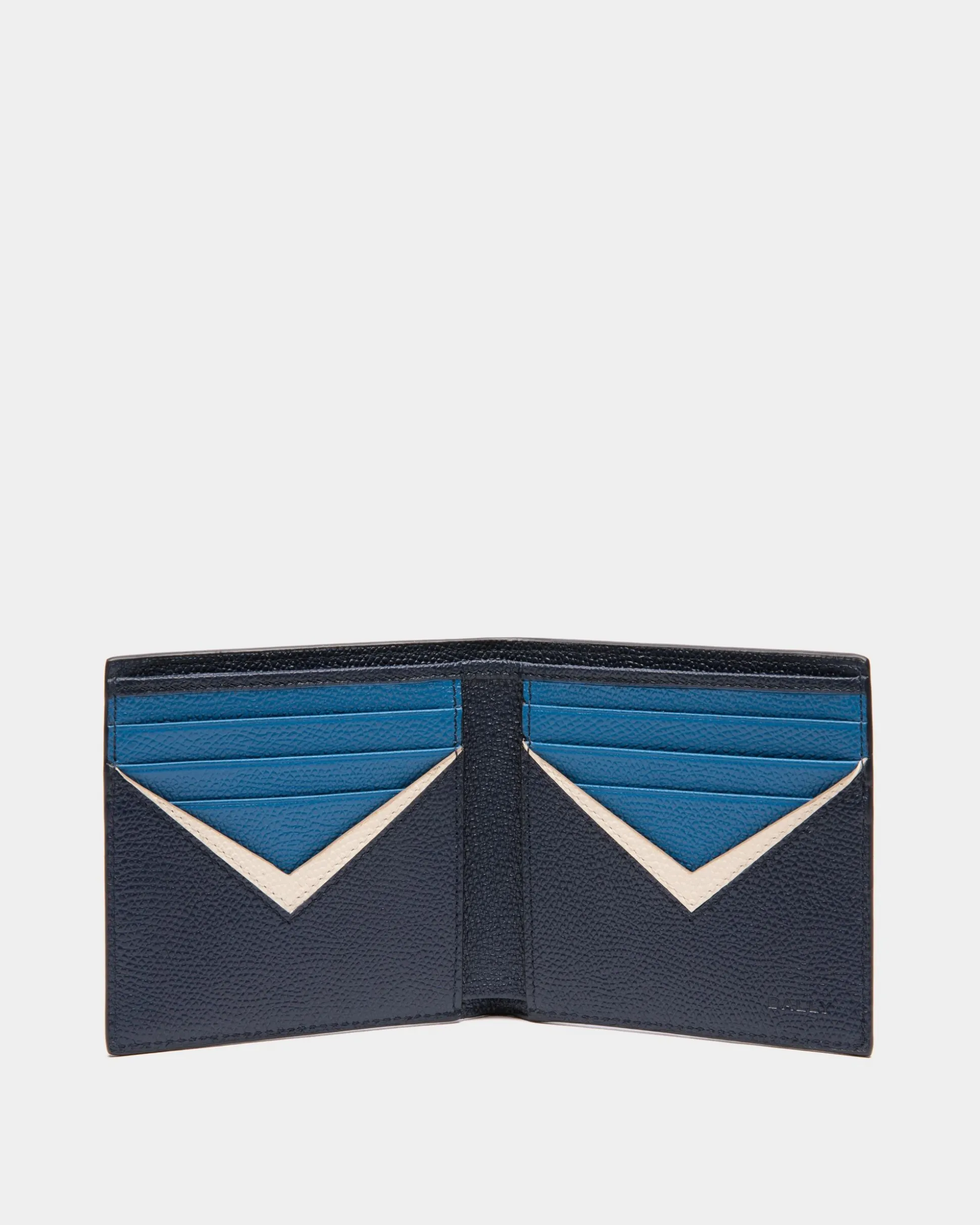 Flag Bifold Wallet in Blue Leather