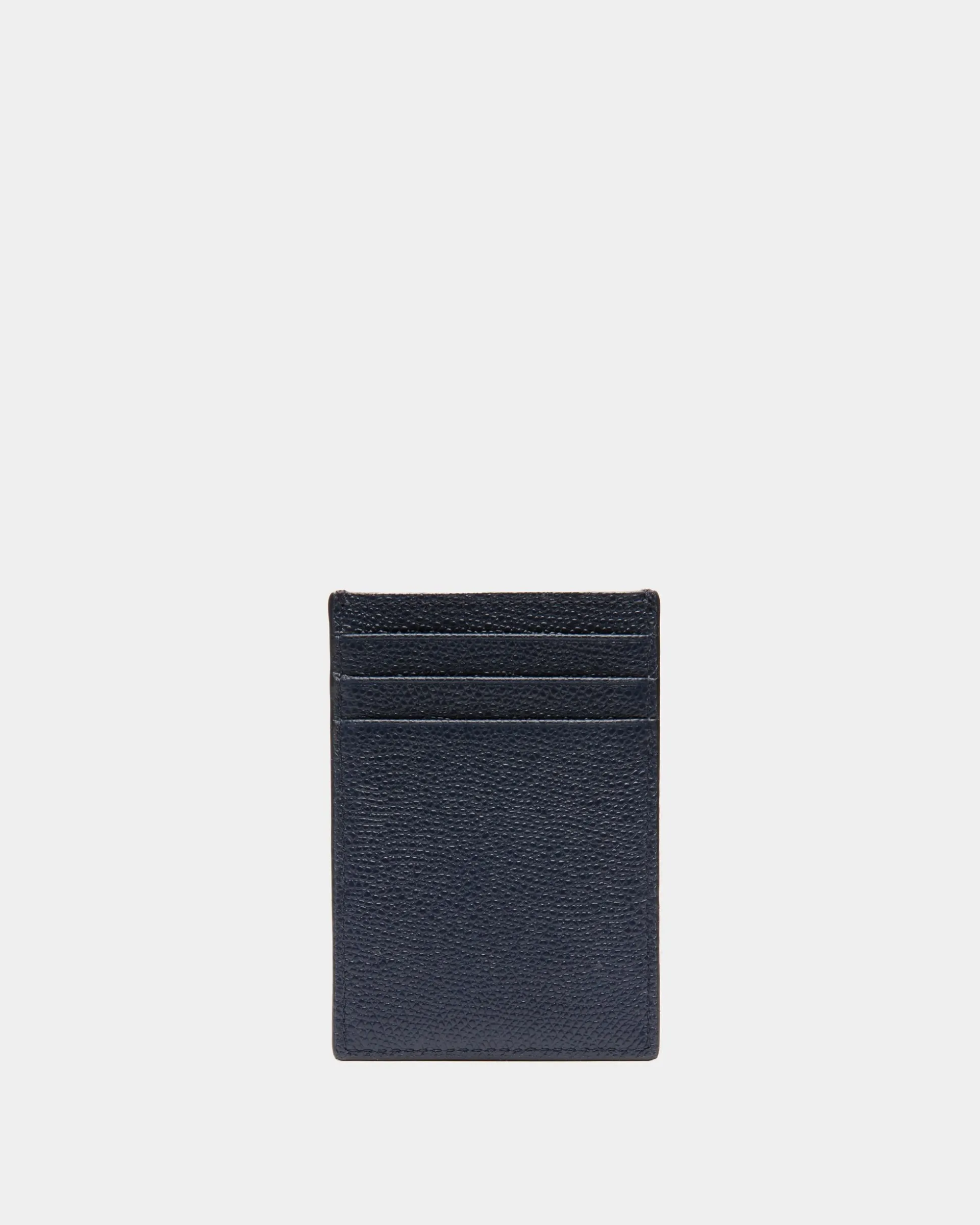 Flag Card Holder in Blue Leather