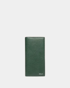 Flag Continental Wallet in Bottle Green Leather