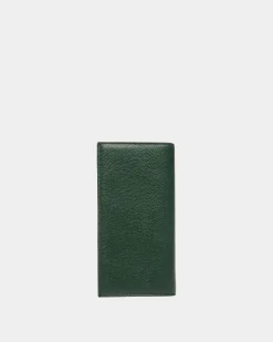 Flag Continental Wallet in Bottle Green Leather