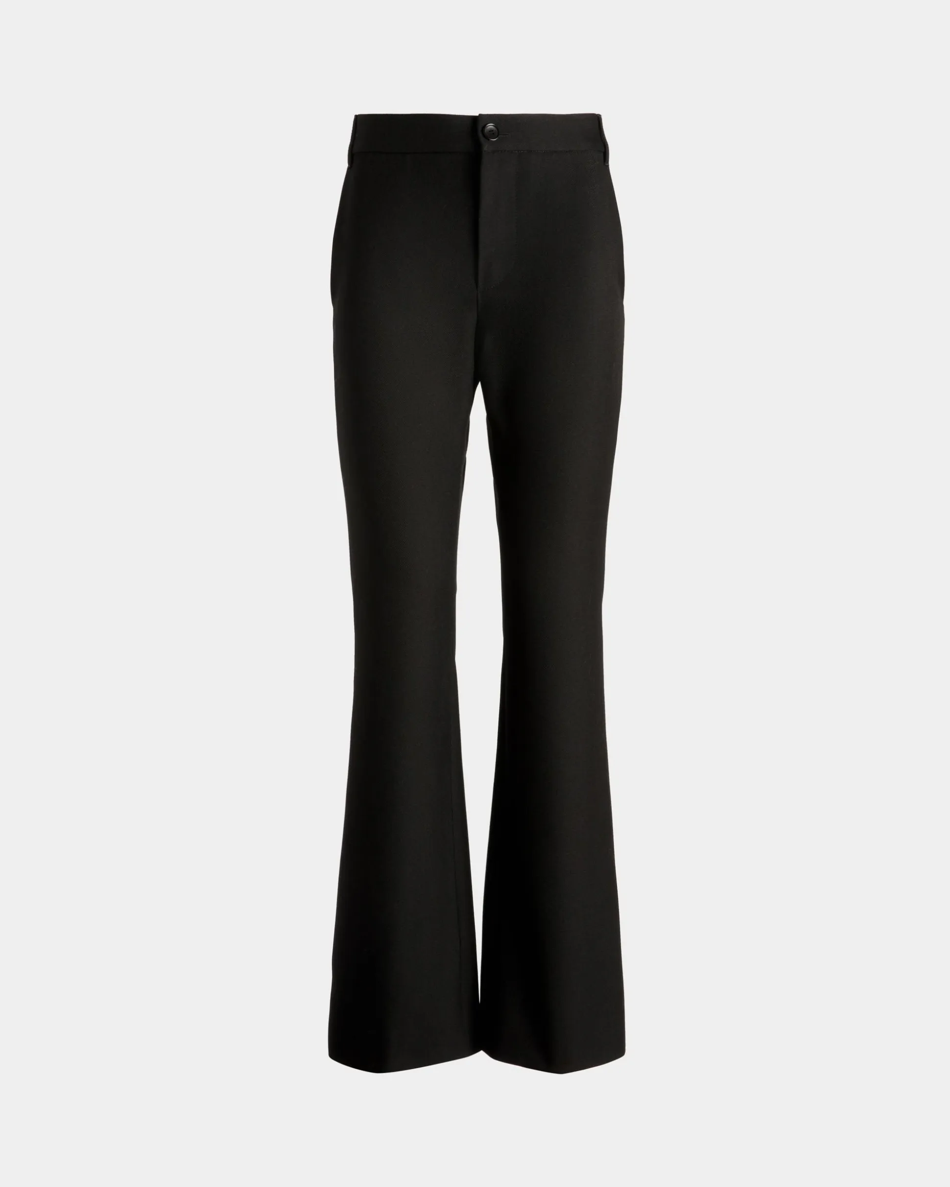 Flared Pants In Black Wool