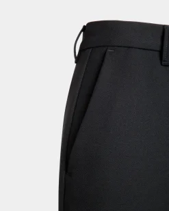 Flared Pants In Navy Blue Wool