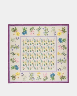 Foulard In Mountain Flower Print Silk