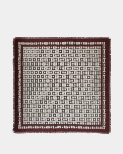 Foulard With Emblem Print In Andorra Silk