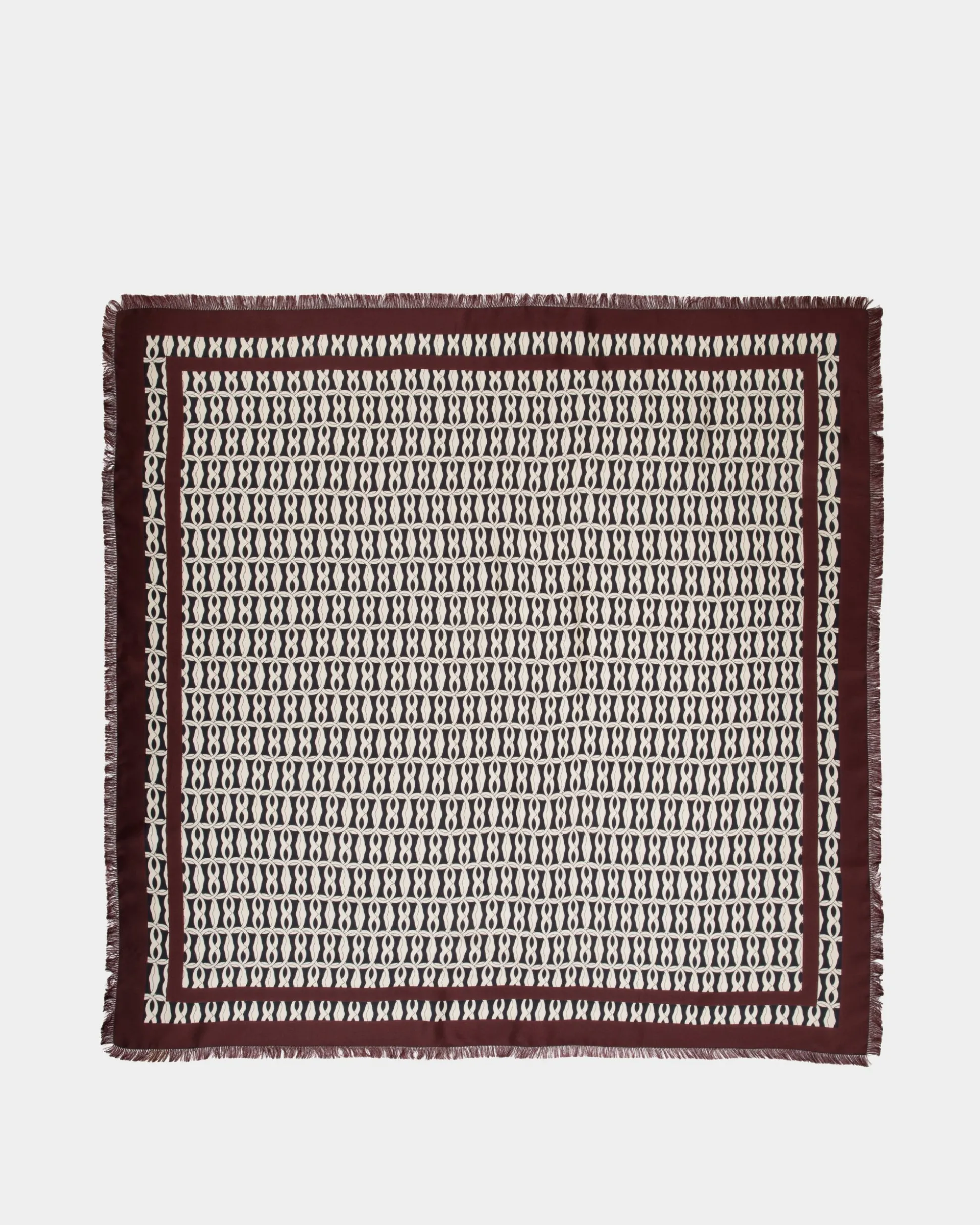 Foulard With Emblem Print In Andorra Silk