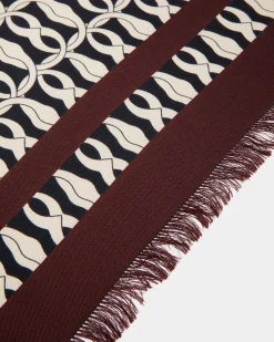 Foulard With Emblem Print In Andorra Silk