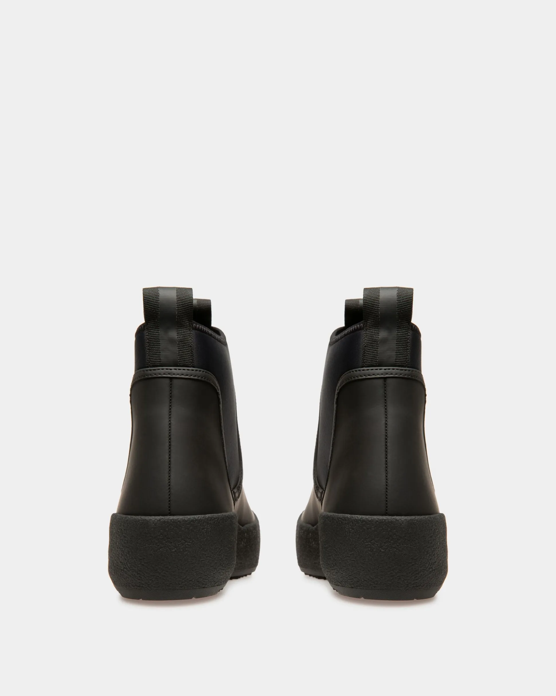 Gadey Leather And Rubber Boots In Black