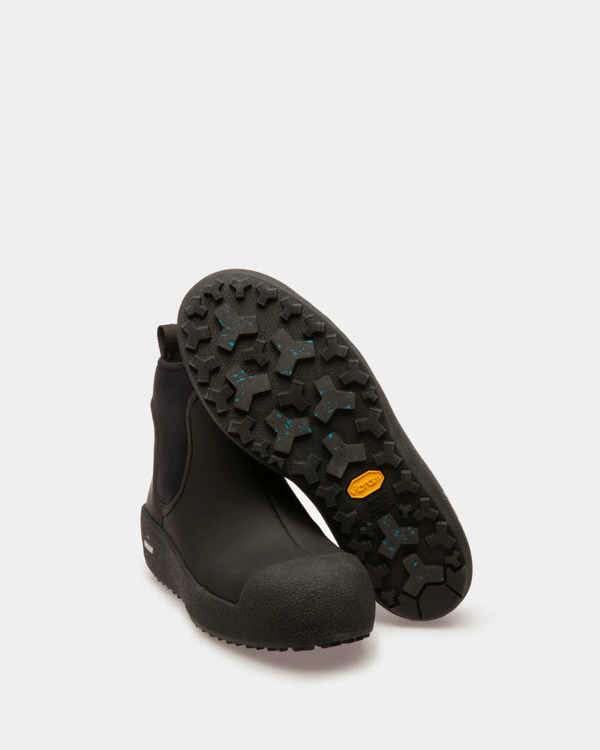 Gadey Leather And Rubber Boots In Black