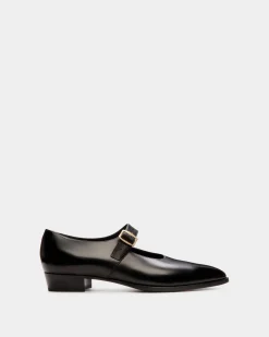 Glendale Mary-Jane in Black Leather