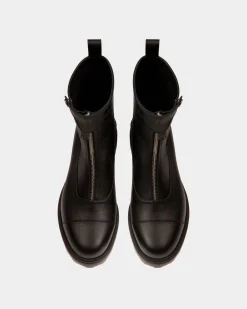 Gusto Bootie in Black Grained Leather