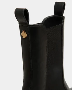 Gusto Bootie in Black Leather