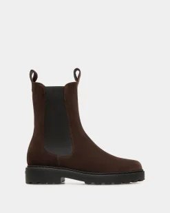 Gusto Bootie In Ebano Suede Leather
