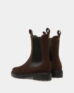 Gusto Bootie In Ebano Suede Leather