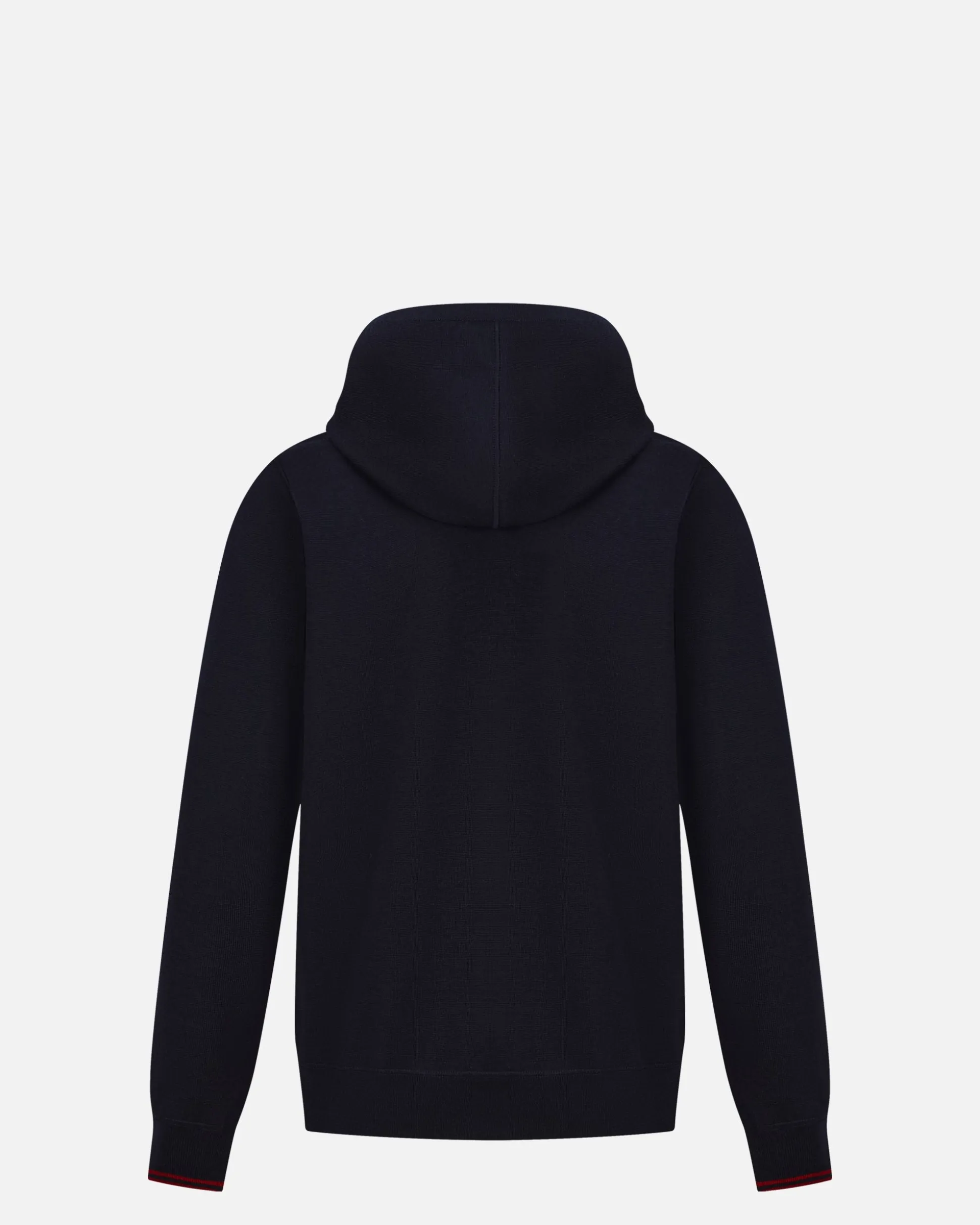 Hoodie In Navy Blue Wool