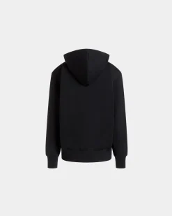Hoodie With a Bally Crest Logo In Black Cotton