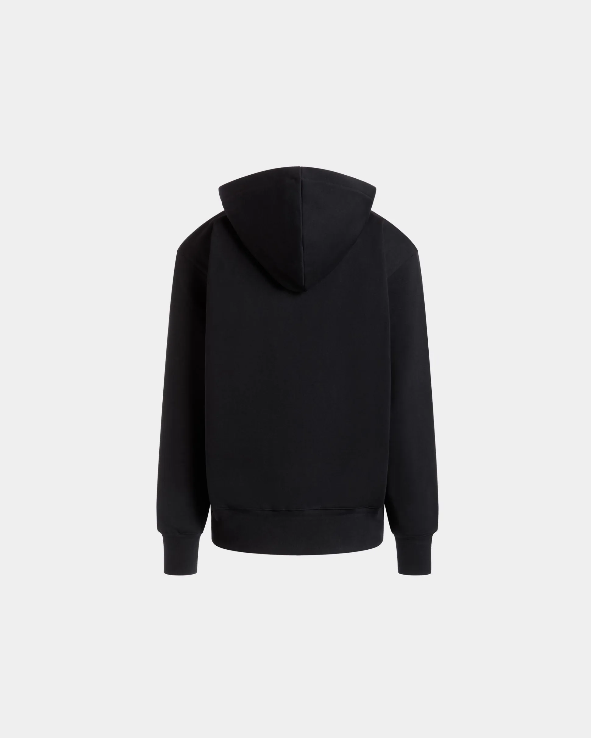 Hoodie With a Bally Crest Logo In Black Cotton