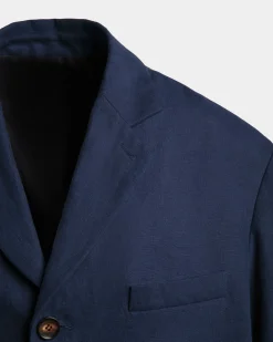 Jacket in Navy Blue Linen