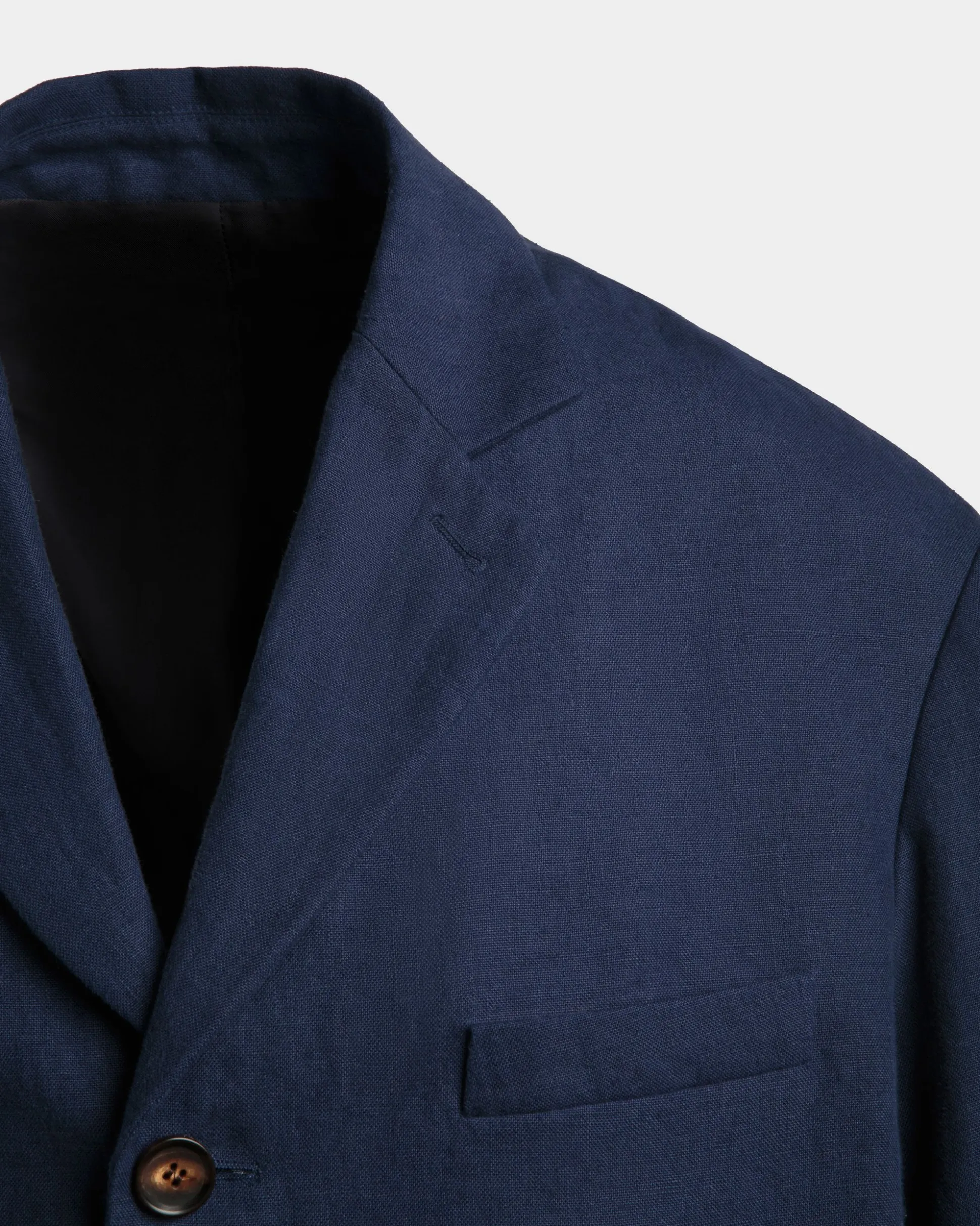 Jacket in Navy Blue Linen