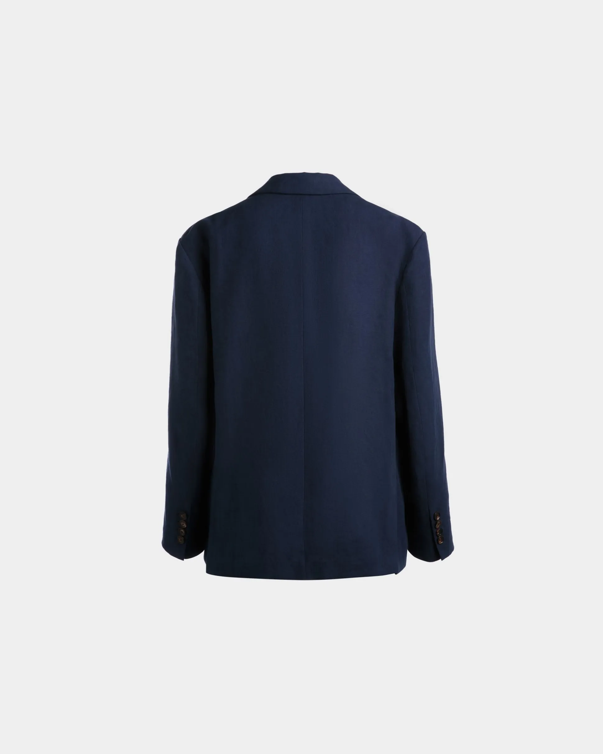 Jacket in Navy Blue Linen