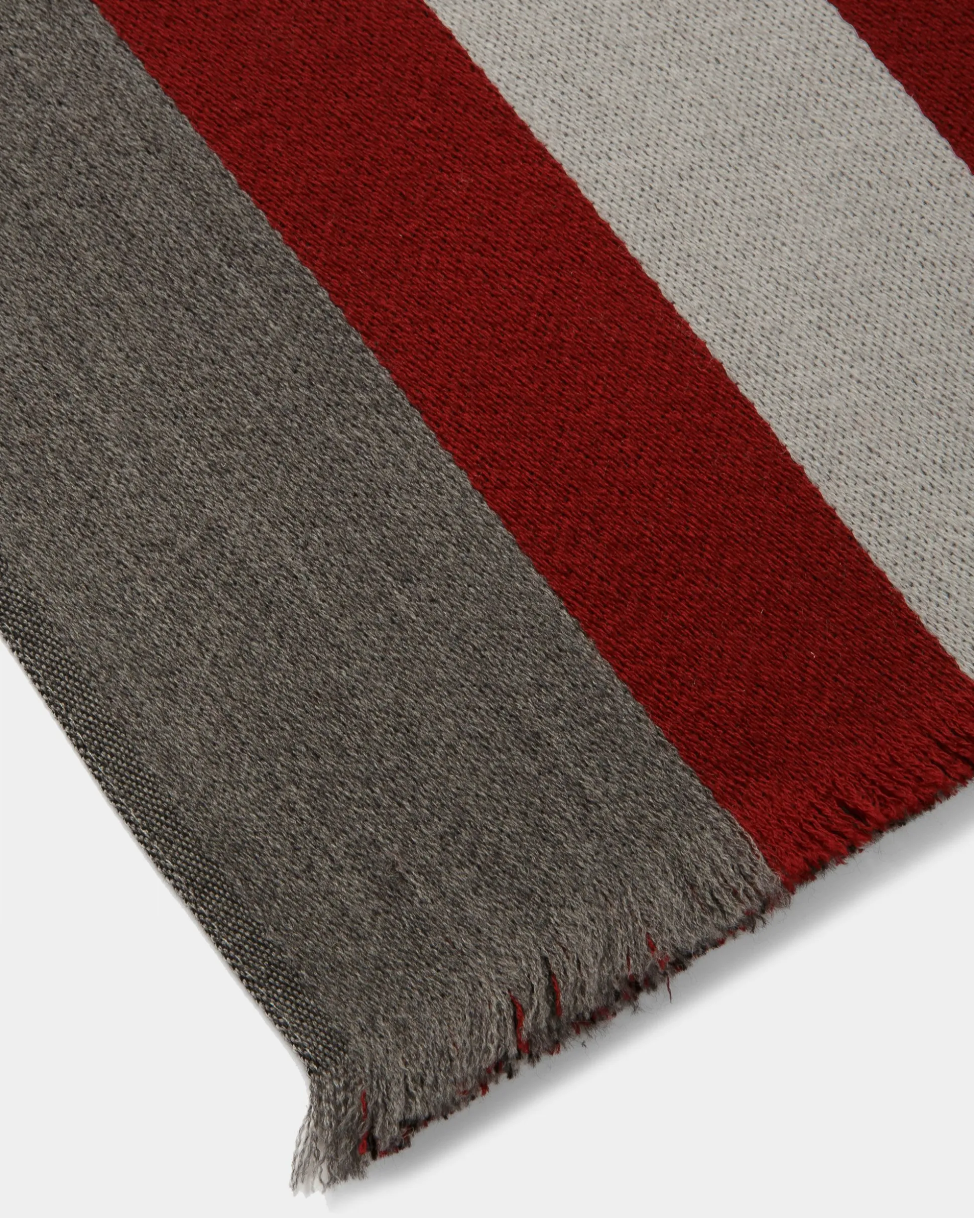 Jacquard Scarf In Dark Mineral Wool
