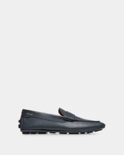 Kerbs Driver in Blue Grained Leather