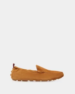 Kerbs Driver in Brown Suede Leather