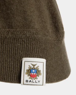 Knit Polo In Military Green Cashmere