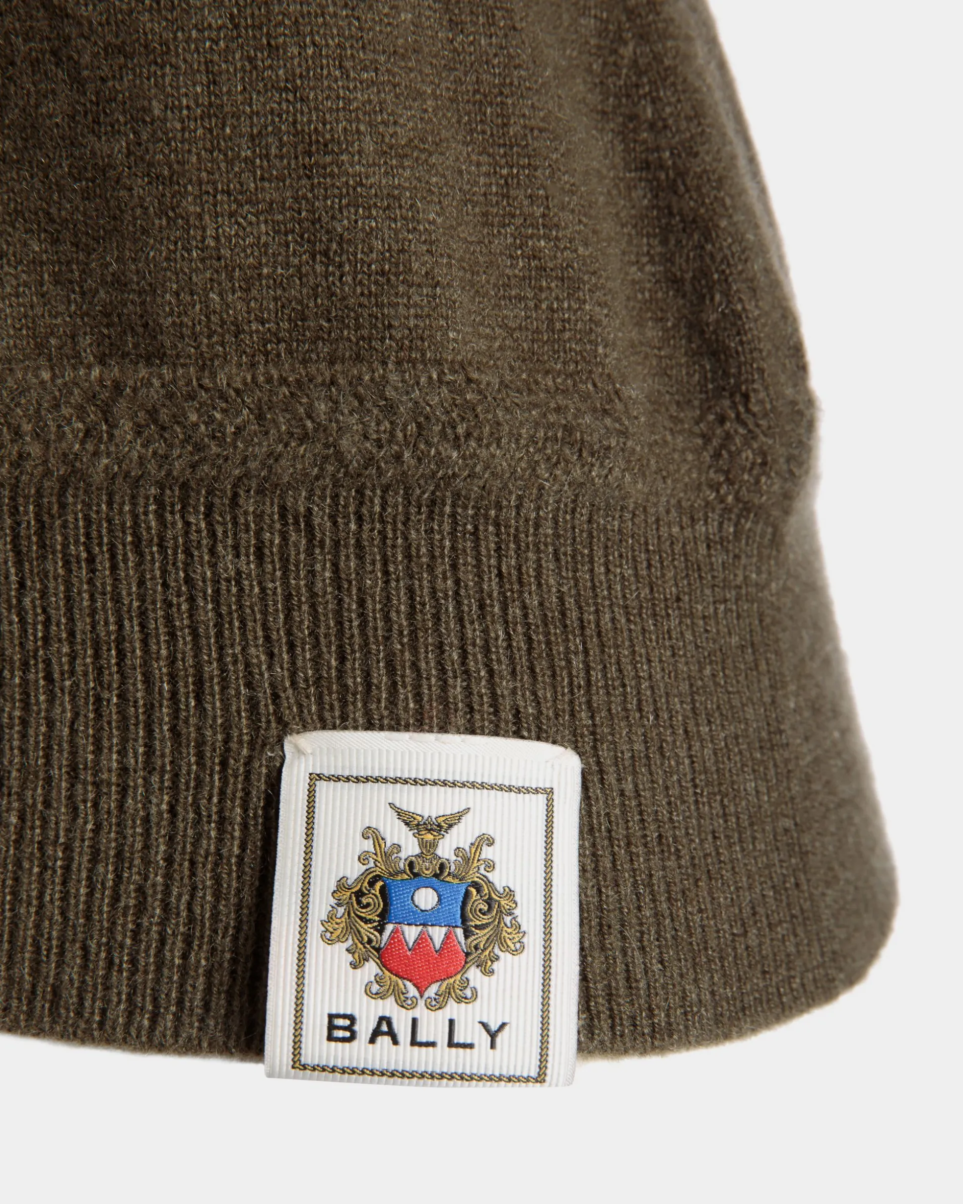 Knit Polo In Military Green Cashmere