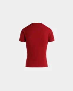 Knit Top In Candy Red Cashmere