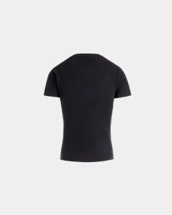 Knit Top In Navy Blue Cashmere